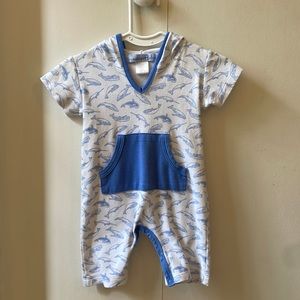 100% Organic Pima Cotton Feather Baby size 3-6 onesie.